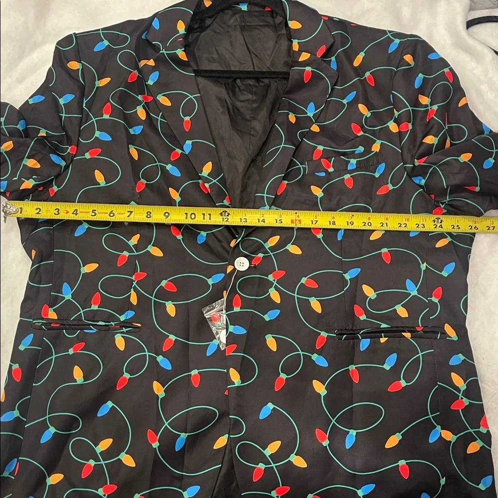 Men's Christmas Blazer & Tie - Ugly X-Mas Festive Jacket - Christmas nwt XXL
